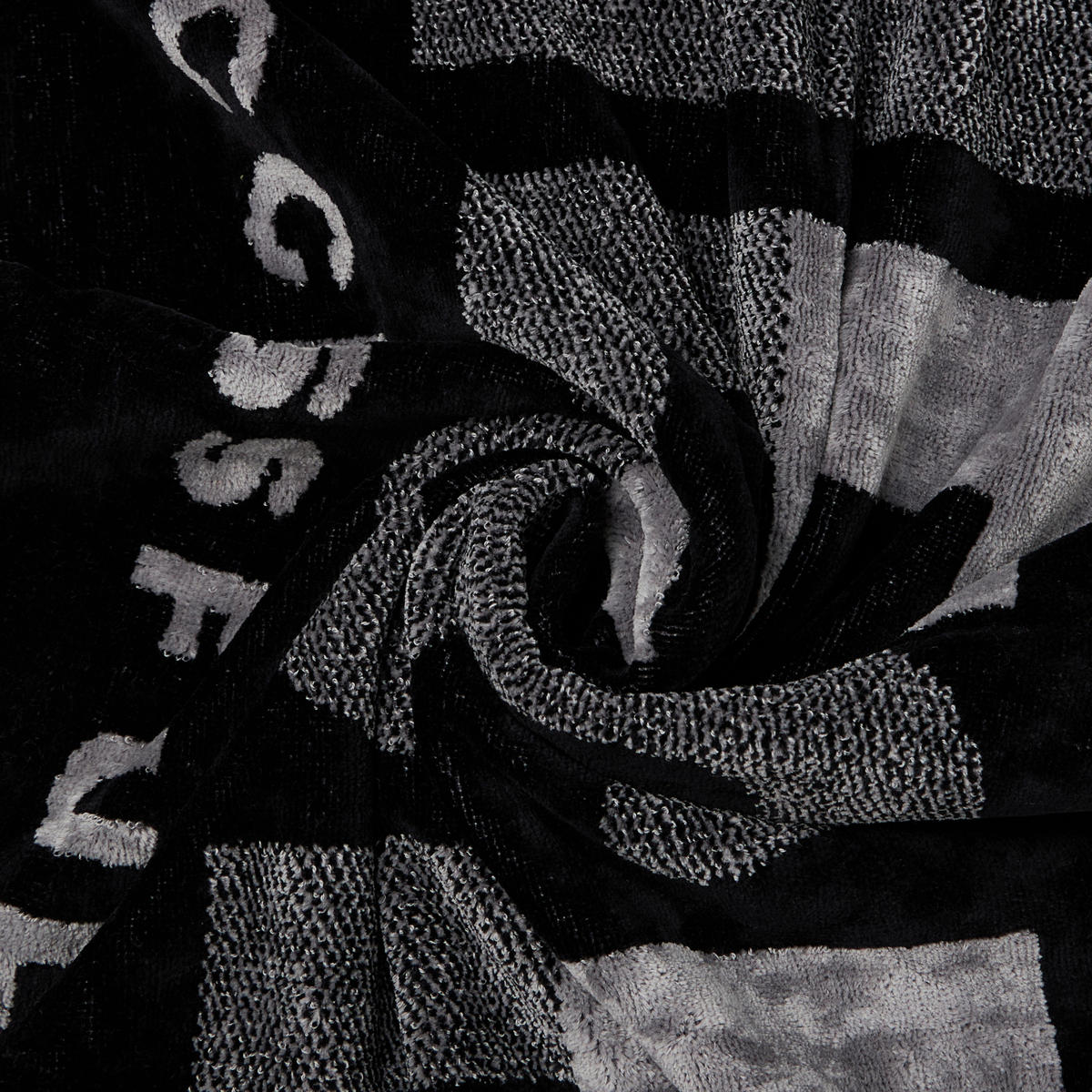 HANDTUCH SMILE Schwarz  - Schwarz, Basics, Textil (60/100cm) - Diesel