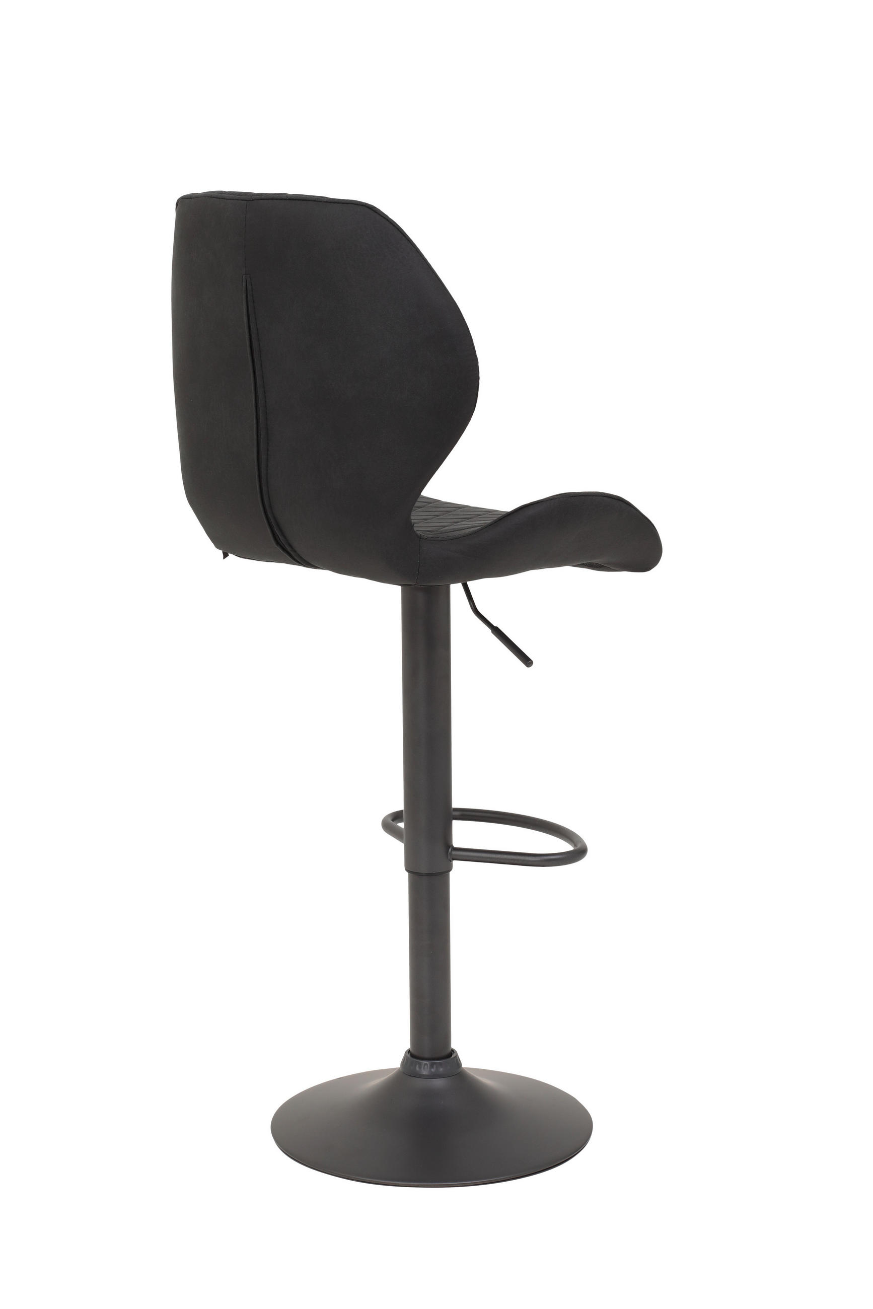 Thumbnail - Livetastic Barhocker Sonja, Anthrazit, Metall, Textil, Raute, Rundrohr, Drehteller, Säule, 42x96x51 cm, Sitzfläche 360° ...