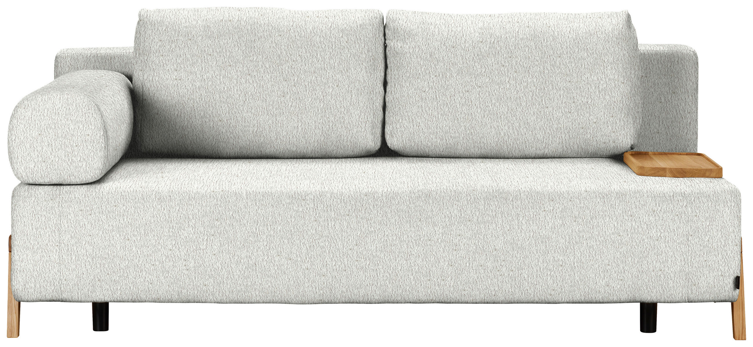 SCHLAFSOFA Holz, Textil Silberfarben  - Silberfarben/Naturfarben, Design, Holz/Textil (211/88/102cm) - Niels Andersson