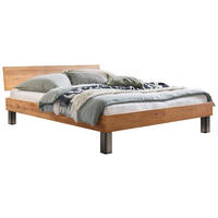 BETT 140/200 cm  in Wildeiche  - Wildeiche/Eichefarben, Natur, Holz/Metall (140/200cm) - Hasena
