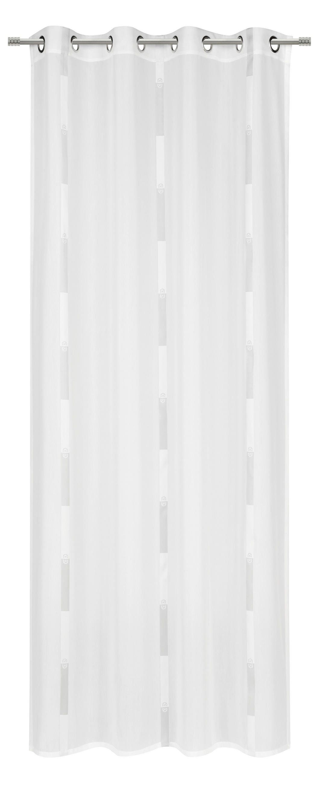 ÖSENSCHAL MIGUEL halbtransparent 140/260 cm - Silberfarben, KONVENTIONELL, Textil (140/260cm) - Dieter Knoll