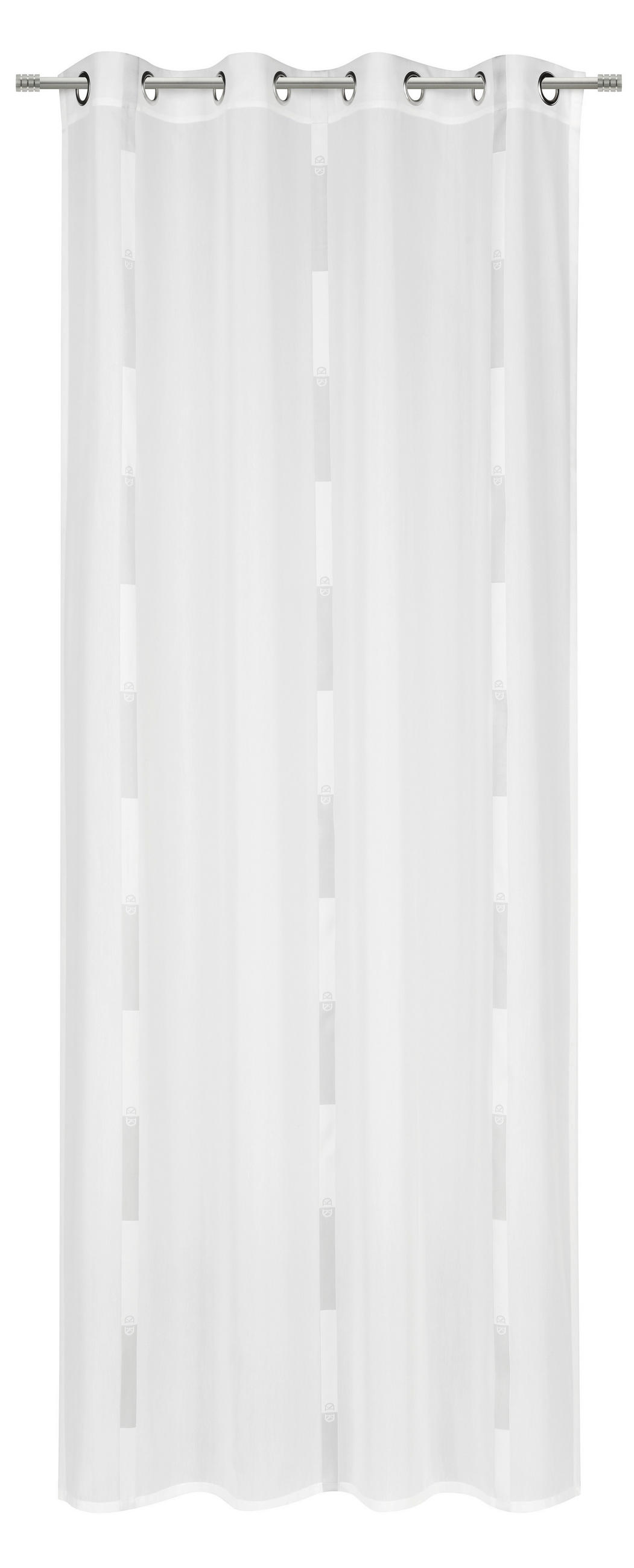 ÖSENVORHANG halbtransparent  - Silberfarben, Konventionell, Textil (140/260cm) - Dieter Knoll