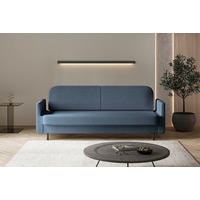 SCHLAFSOFA CLOUDY in Dunkelblau  - Dunkelblau, Design, Textil/Metall (221/87/84cm) - MID.YOU