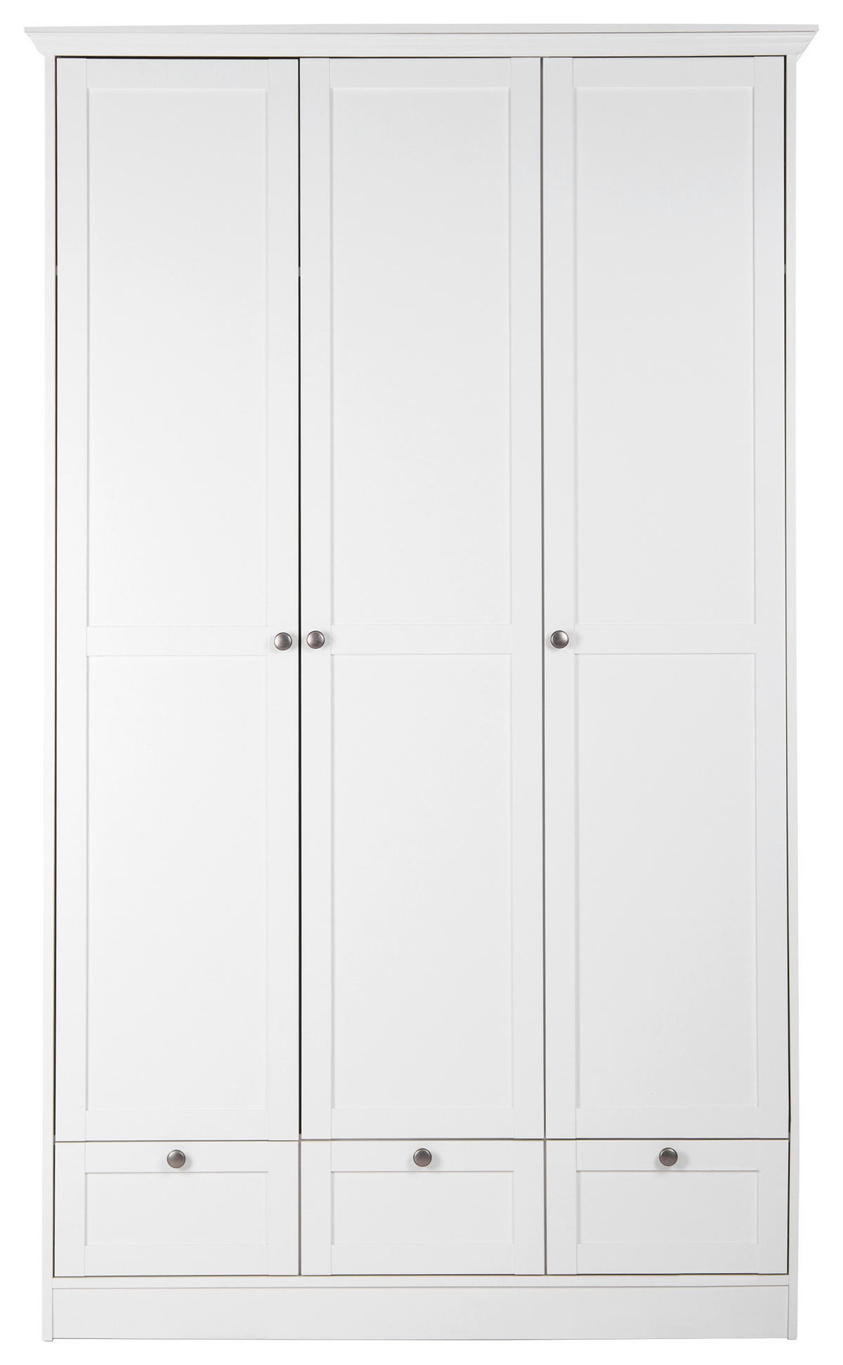 DREHTÜRENSCHRANK in Weiss  - Weiss/Eichefarben, Lifestyle, Holzwerkstoff/Metall (120/200/51cm) - MID.YOU