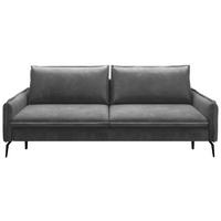 SCHLAFSOFA Chenille Graphitfarben  - Schwarz/Graphitfarben, KONVENTIONELL, Textil/Metall (223/89/107cm) - Carryhome
