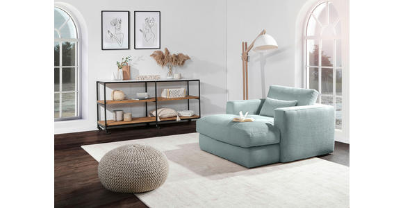 XXL-SESSEL - Schwarz/Hellblau, ROMANTIK / LANDHAUS, Kunststoff/Textil (120/67/140cm) - Landscape