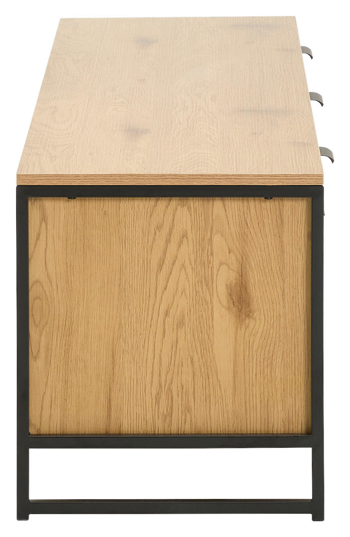 LOWBOARD  in 160/48/40 cm  - Schwarz/Naturfarben, Natur, Holzwerkstoff/Metall (160/48/40cm) - MID.YOU