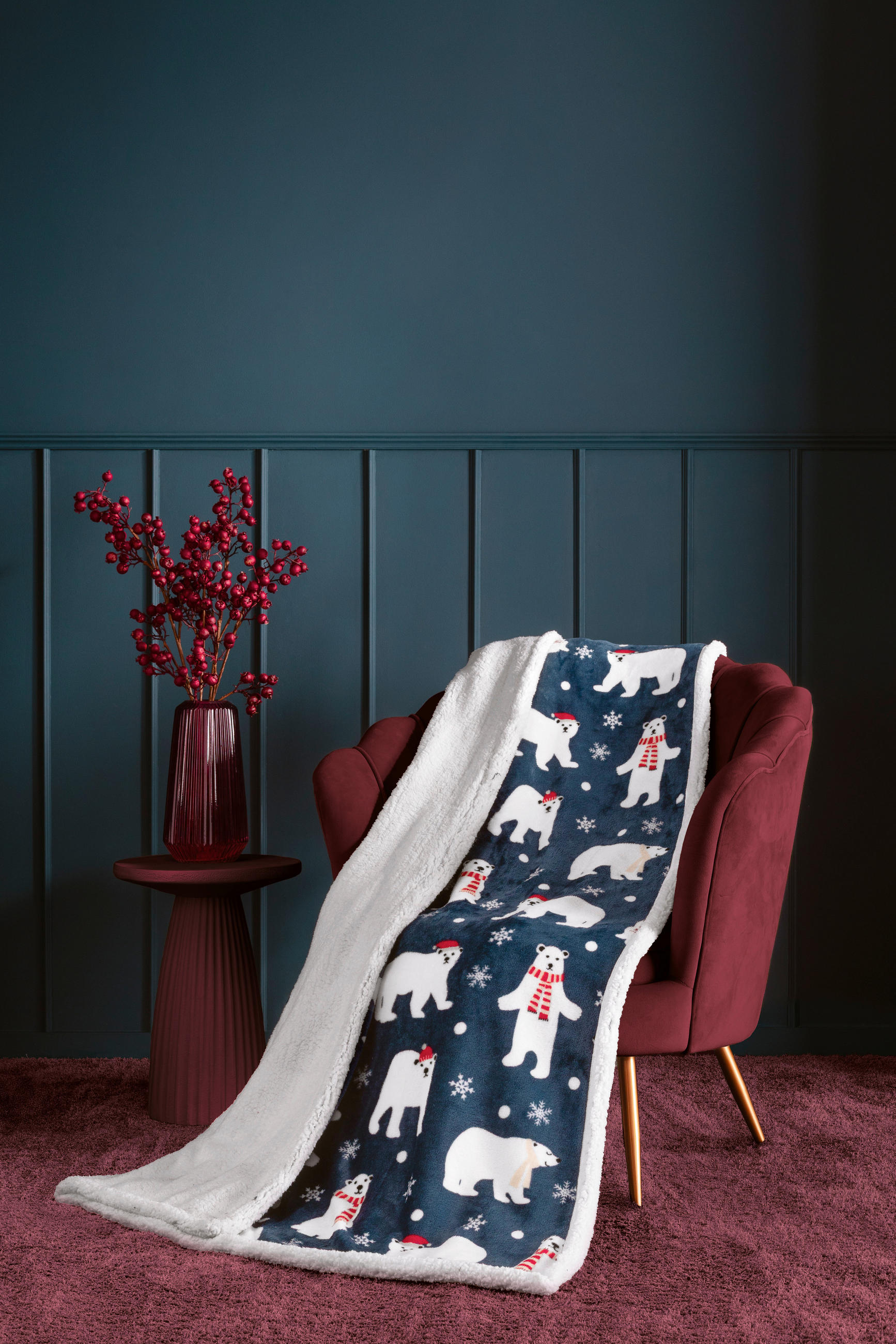 TAKARÓ 150/200 cm  - többszínű, Basics, textil (150/200cm) - X-Mas