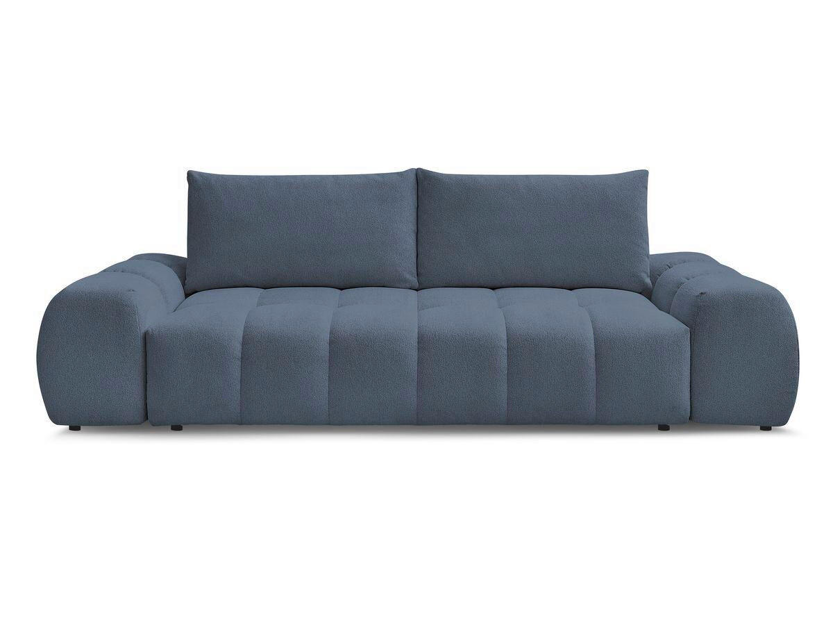 3-SITZER-SOFA EVEREST Flachgewebe Dunkelblau  - Schwarz/Dunkelblau, MODERN, Kunststoff/Textil (278/90/115cm)