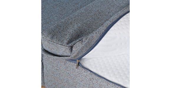 SCHLAFSOFA in Flachgewebe Blau, Braun  - Blau/Naturfarben, KONVENTIONELL, Holz/Textil (203/95/96cm) - Venda