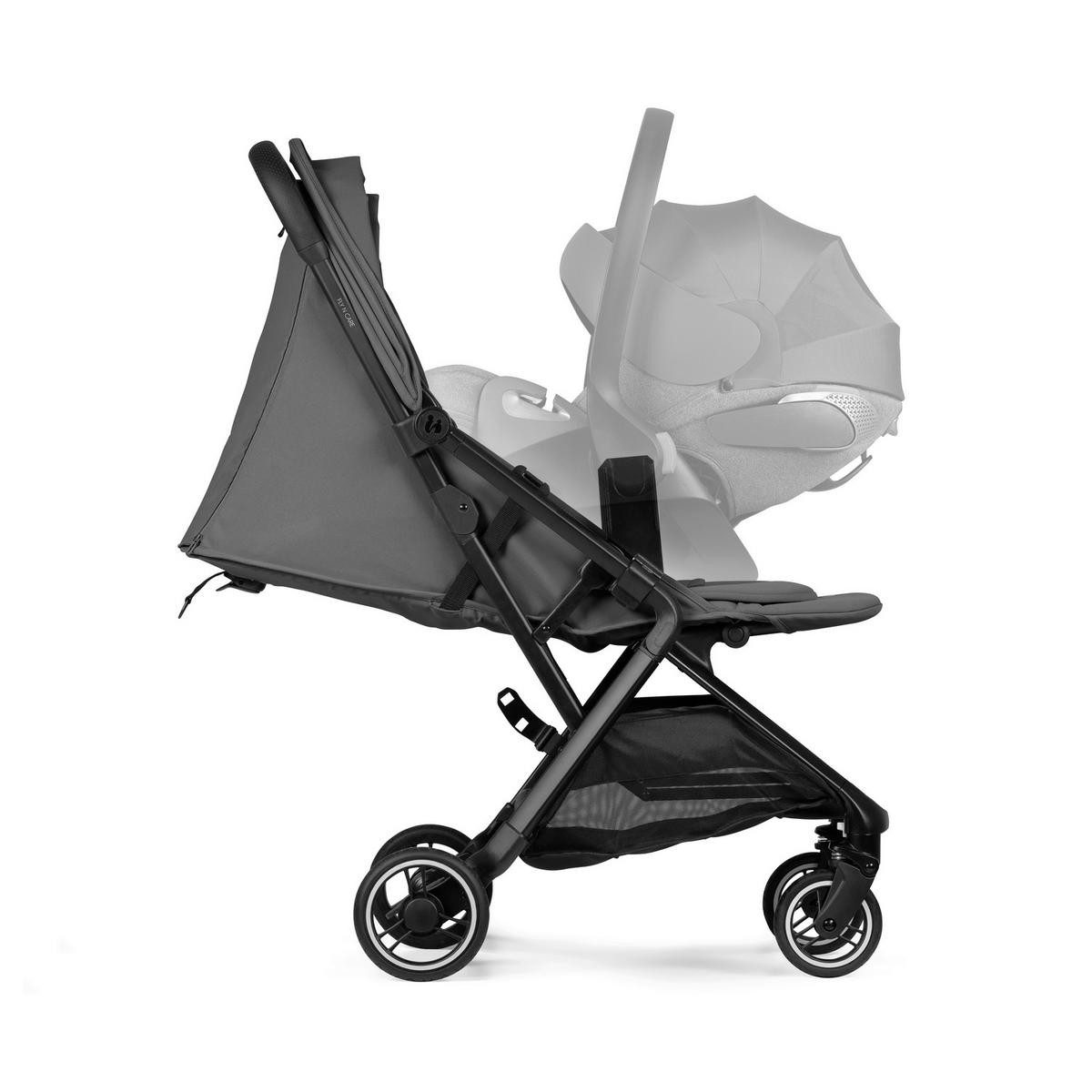 BUGGY Fly N Care  - Hellgrau/Schwarz, Basics, Textil/Metall (80/45/100cm) - Hauck
