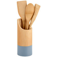 KÜCHENHELFERSET - Hellbraun/Pastellblau, Basics, Holz (9/9/30cm) - Kesper