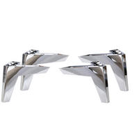 FUßSET  12 cm  - Chromfarben, Kunststoff (12cm) - Hom`in