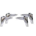 FUßSET  12 cm  - Chromfarben, Kunststoff (12cm) - Hom`in