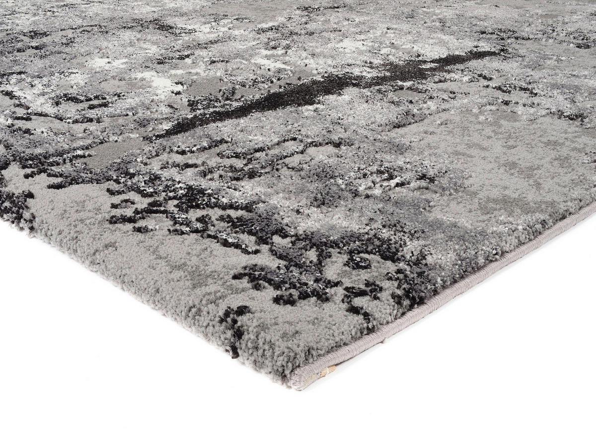WEBTEPPICH 80/150 cm Timeline Quantum Grau, Hellgrau, Dunkelgrau  - Dunkelgrau/Hellgrau, Design, Textil (80/150cm) - Novel
