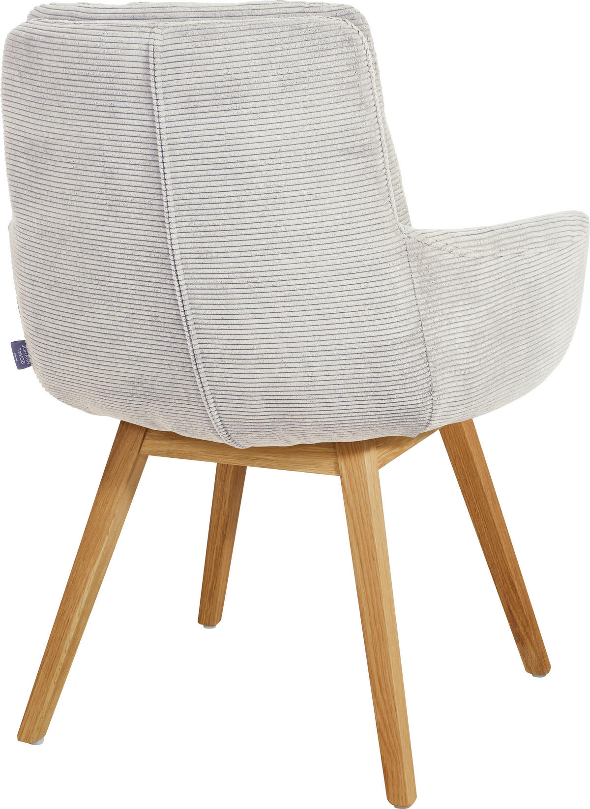 ARMLEHNSTUHL  in Cord  - Eichefarben/Hellgrau, Design, Holz/Textil (63/90/69cm) - Johann Jakob