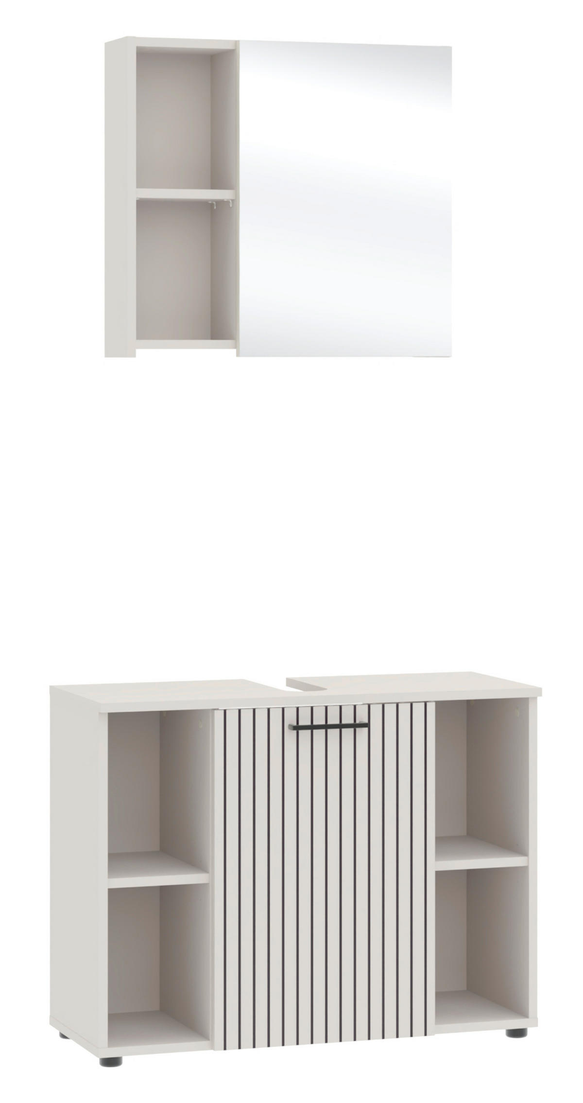 Baie 80 cm - cașmir/negru, Trend, sticlă/metal (80cm) - Respekta