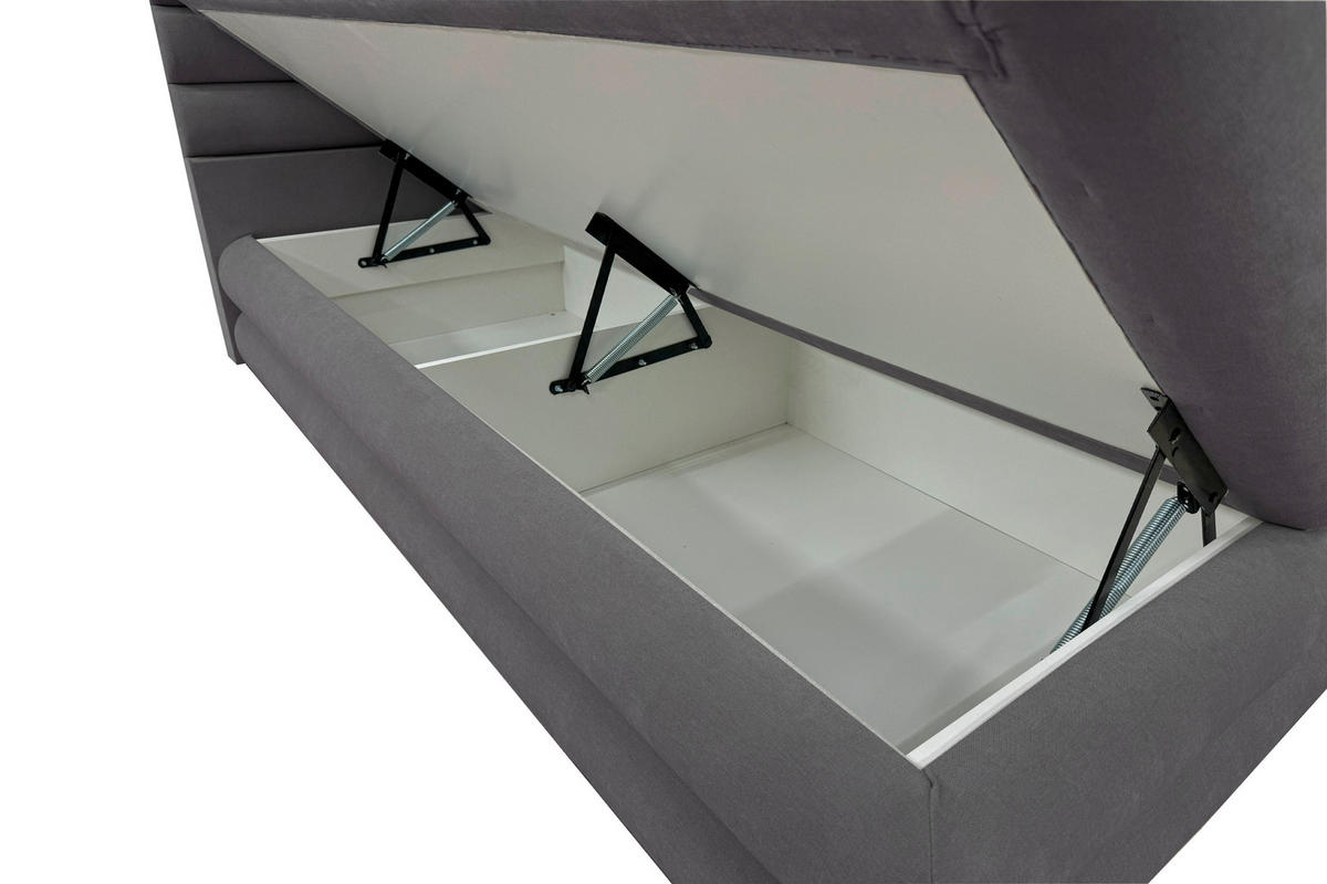BOXBETT 180/200 cm  in Graphitfarben  - Graphitfarben, MODERN, Textil (180/200cm) - Livetastic