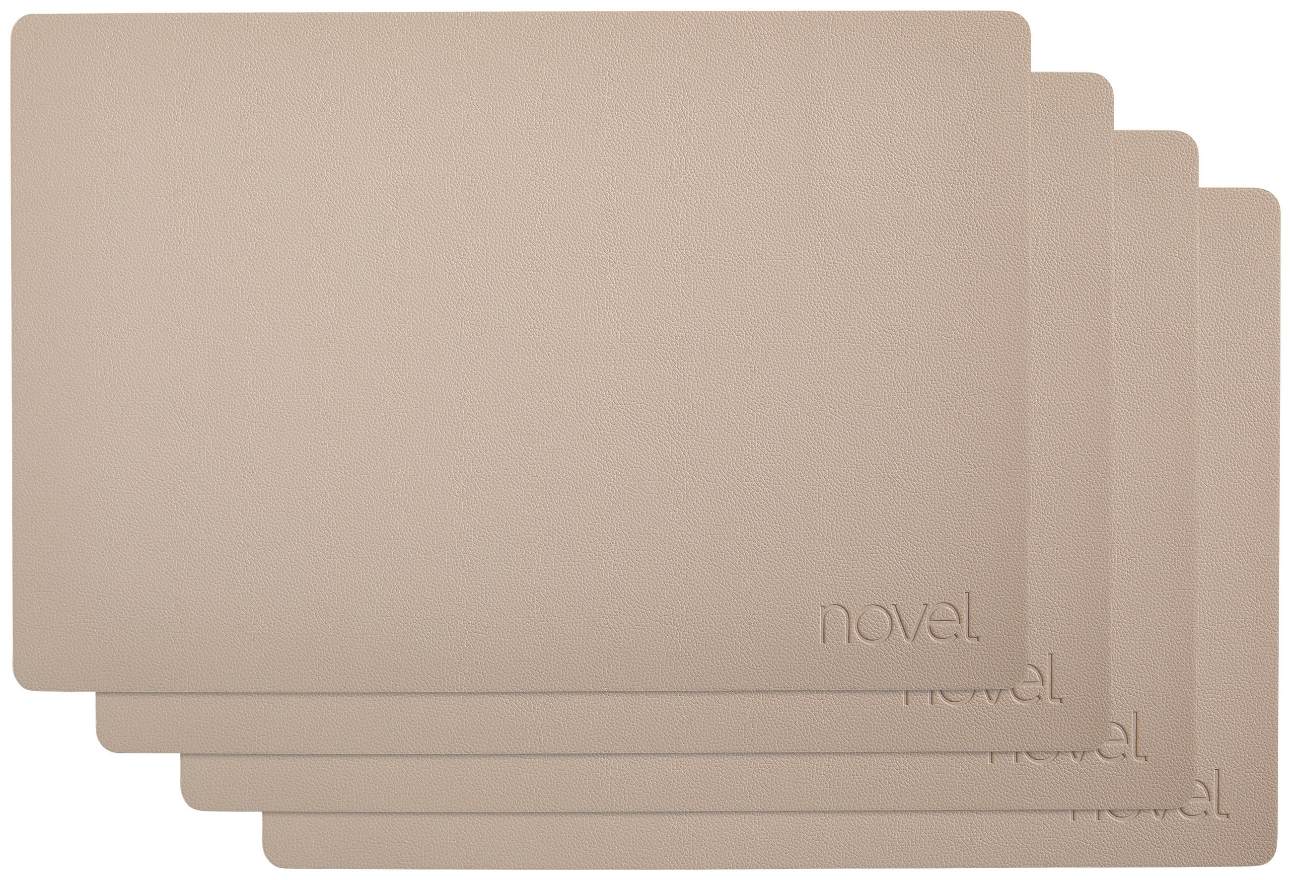 TISCHSET Leder Grau 30/45 cm  - Grau, Leder (30/45cm) - Novel