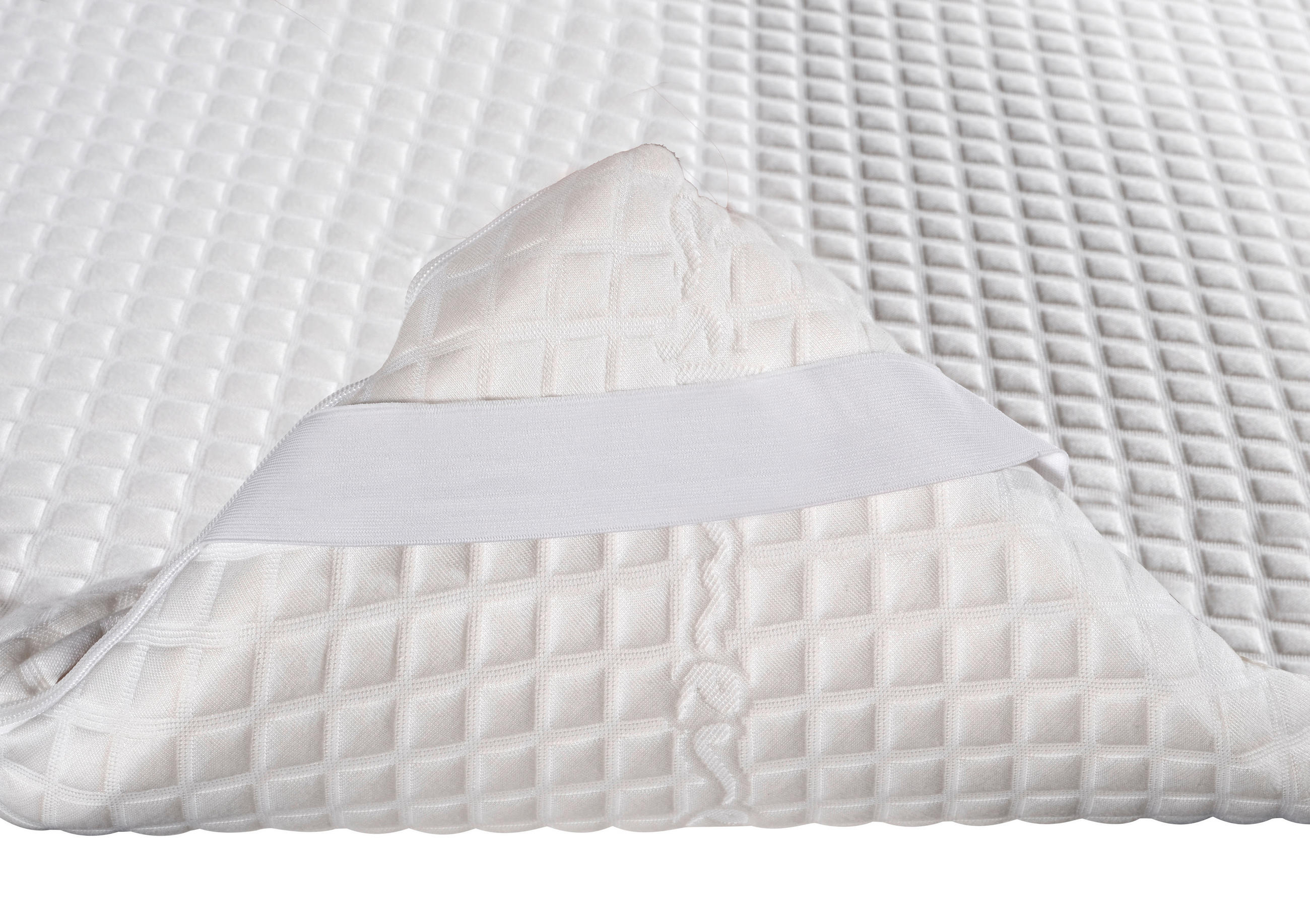TOPPER 100/200 cm Höhe ca. 5 cm  - Weiß, Basics, Textil (100/200cm) - Livetastic