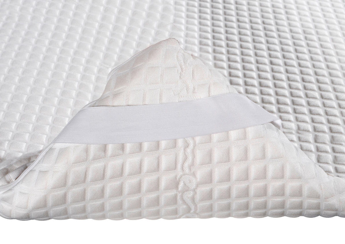 VRCHNÍ MATRACE, 60/120 cm - bílá, Basics, textil (60/120cm) - Livetastic