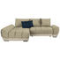 WOHNLANDSCHAFT in Textil Beige, Blau - Blau/Beige, MODERN, Textil/Metall (192/290/cm) - Carryhome WOHNLANDSCHAFT in Textil Beige, Blau - Blau/Beige, MODERN, Textil/Metall (192/290/cm) - Carryhome