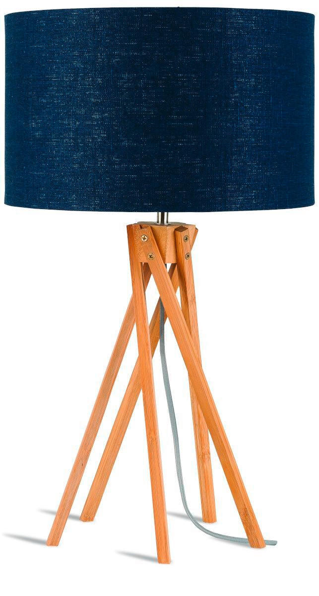 TISCHLEUCHTE GOOD&MOJO  32/59/32 cm   - Blau/Naturfarben, Trend (32/59/32cm) - Good & Mojo