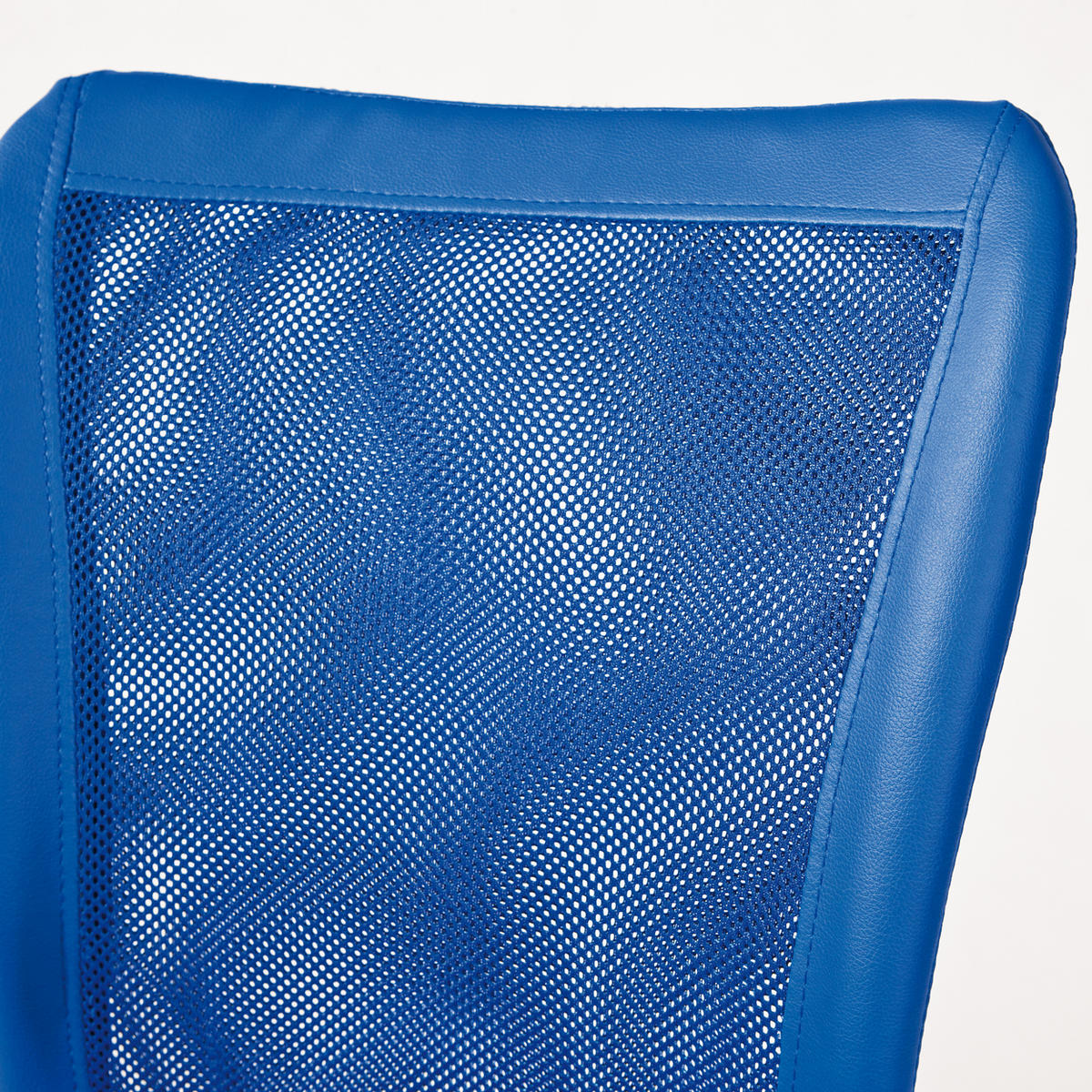 JUGENDDREHSTUHL Lederlook, Netz Blau  - Chromfarben/Blau, MODERN, Kunststoff/Textil (43/88-98/56cm) - MID.YOU