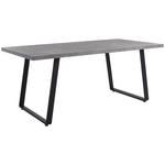 ESSTISCH 180/90/76 cm Nachbildung  Metall, Holzwerkstoff in verschiedenen Größen erhältlich rechteckig Grau  - Schwarz/Grau, Design, Holzwerkstoff/Metall (180/90/76cm) - Carryhome