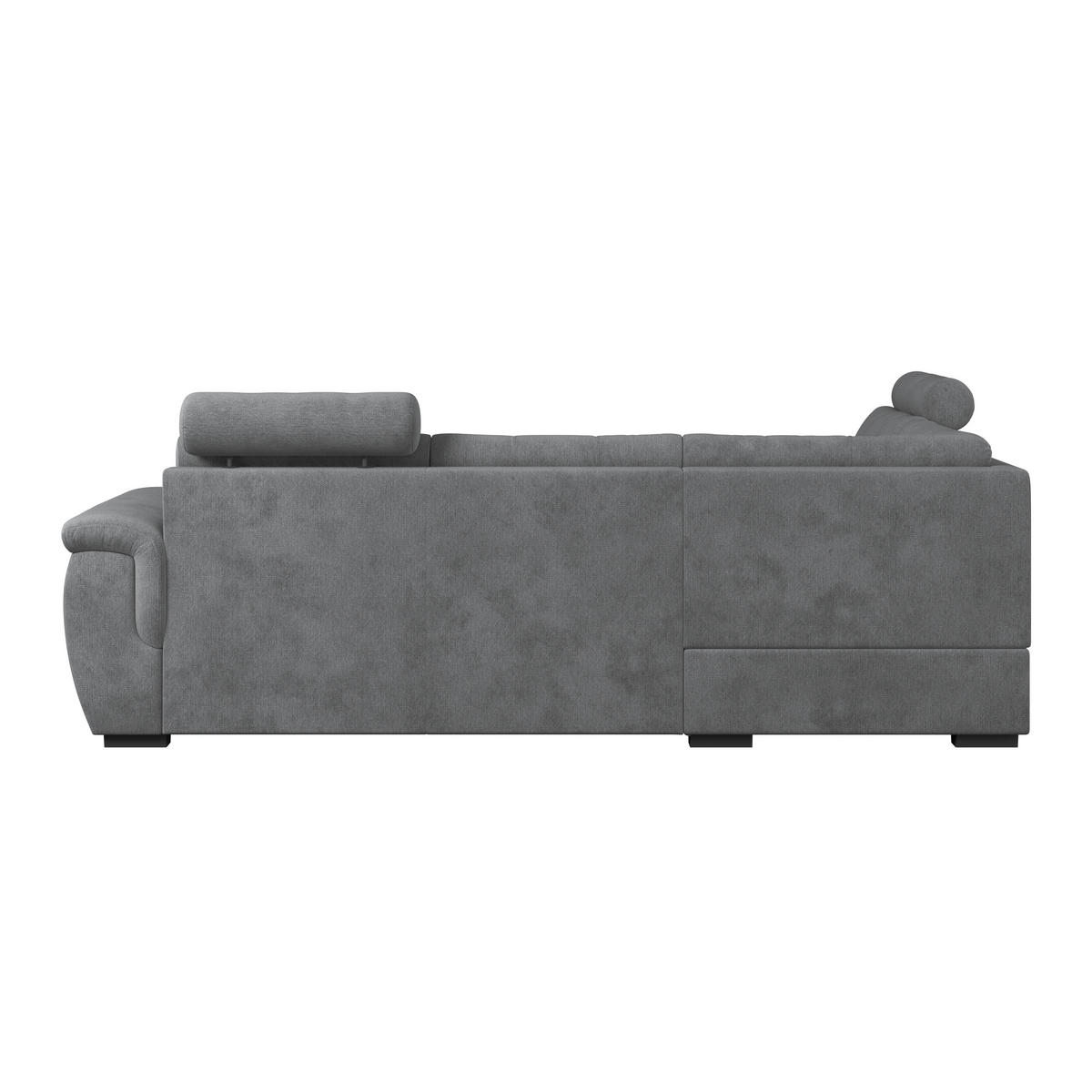 ECKSOFA  Mikrofaser, Struktur Anthrazit  - Anthrazit/Schwarz, Konventionell, Kunststoff/Textil (183/251cm) - MID.YOU