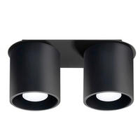 DECKENSTRAHLER Orbis 26/10/12 cm  - Schwarz, Design, Metall (26/10/12cm)