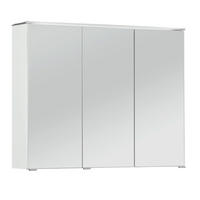 ZRKADLOVÁ SKRINKA, biela, 90/72/18 cm - biela/chrómová, Modern, kov/kompozitné drevo (90/72/18cm) - Stylife