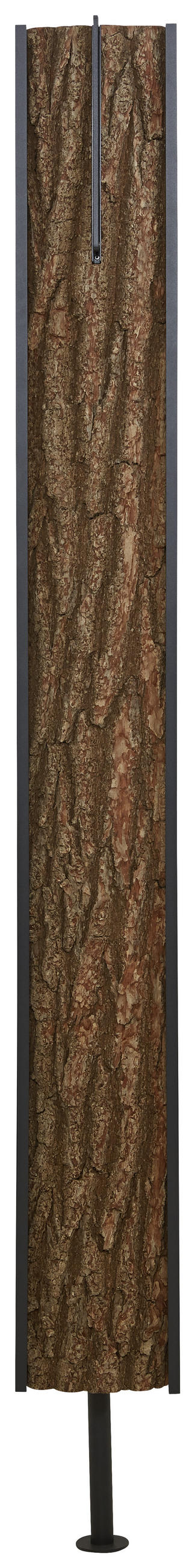 WANDGARDEROBE  in Kerneiche vollmassiv Anthrazit, Eichefarben  - Eichefarben/Anthrazit, Design, Holz/Metall (20/191/28cm) - Valnatura