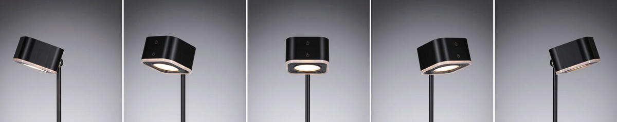AKKU-TISCHLEUCHTE Varia Magnetic 11/13,8/37,2 cm   - Schwarz, Basics, Kunststoff/Metall (11/13,8/37,2cm) - Paulmann
