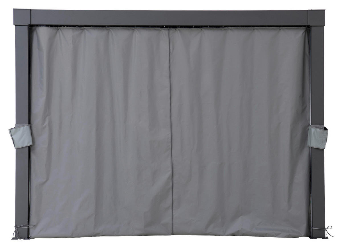 ERSATZVORHANG   - Grau, Basics, Kunststoff (290/210cm) - Modante