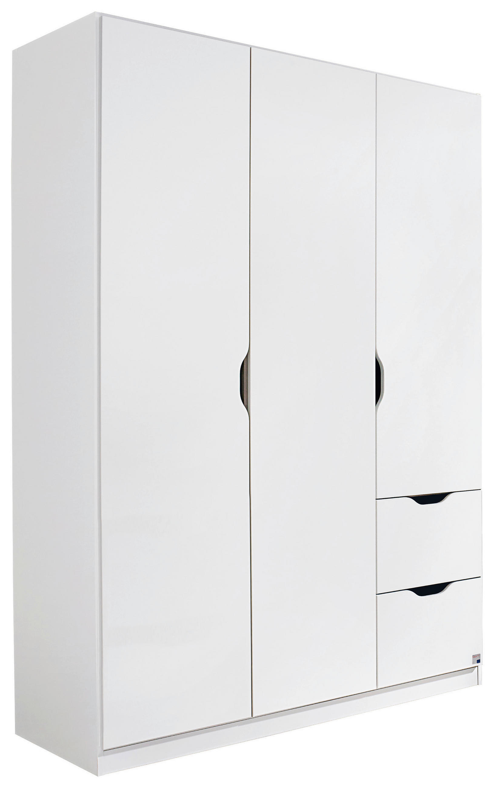 KLEIDERSCHRANK Weiß 3 Tür(en)  - Weiß, KONVENTIONELL, Holzwerkstoff (136/197/54cm) - Xora