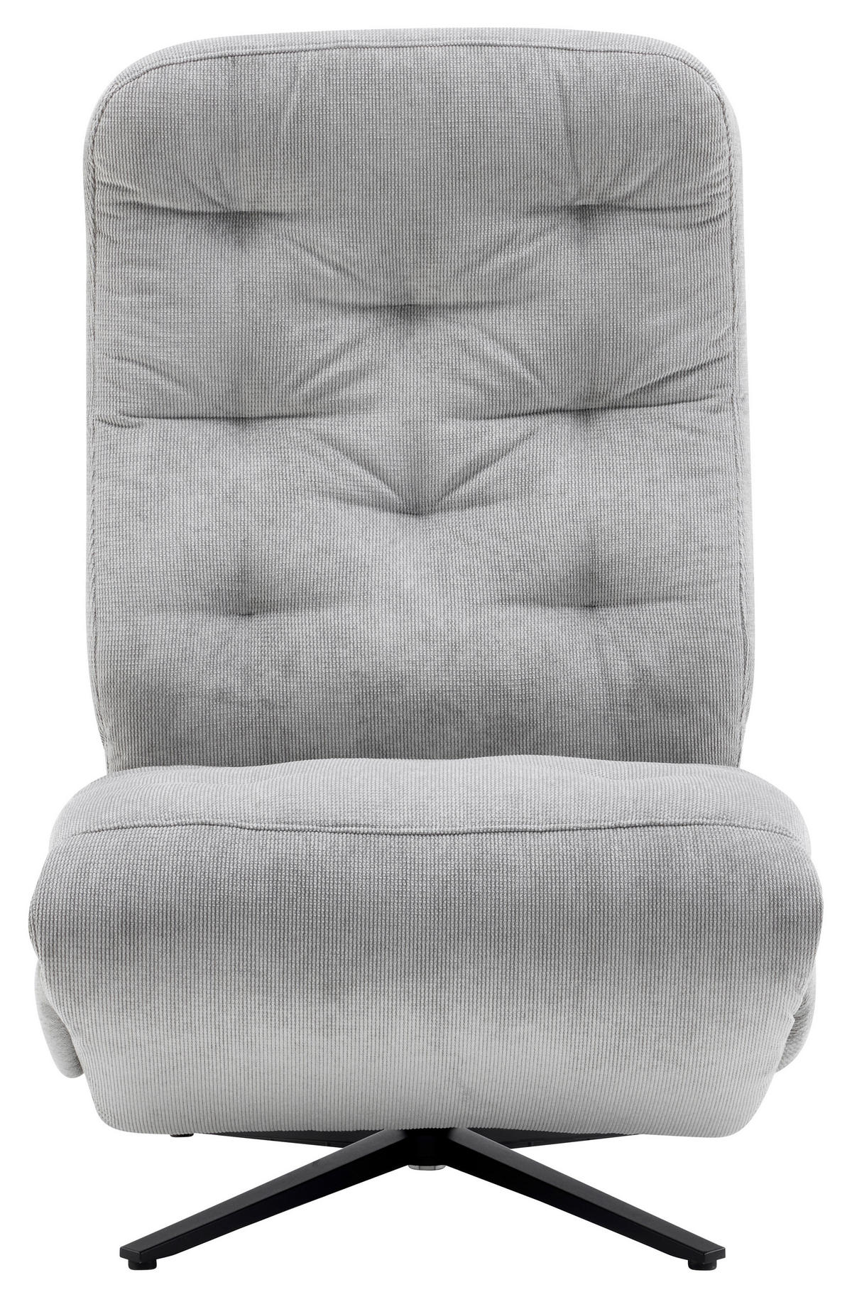 RELAXSESSEL Webstoff Relaxfunktion, Fußteilverstellung    - Schwarz/Grau, Design, Textil/Metall (68/113/84cm) - Livetastic
