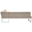 ECKBANK 253/174 cm in Chromfarben, Sandfarben - Sandfarben/Chromfarben, Design, Textil/Metall (253/174cm) - Novel