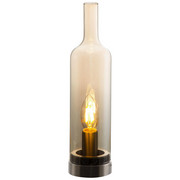 LAMPA STOLNÍ - barvy jantaru, Trend, kov/sklo (8,5/33/cm) - Boxxx