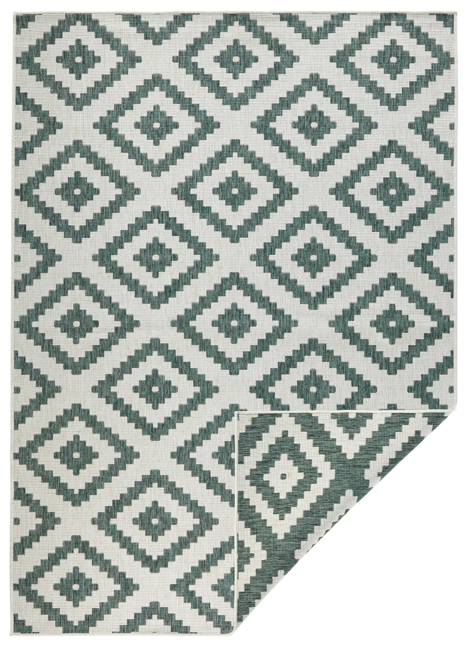 OUTDOORTEPPICH 80/150 cm Twin Creme, Grün  - Creme/Grün, Basics, Kunststoff (80/150cm) - Novel