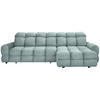 HÖRNSOFFA i velour mintgrön  - mintgrön/svart, Design, textil/plast (283/178cm) - Welnova