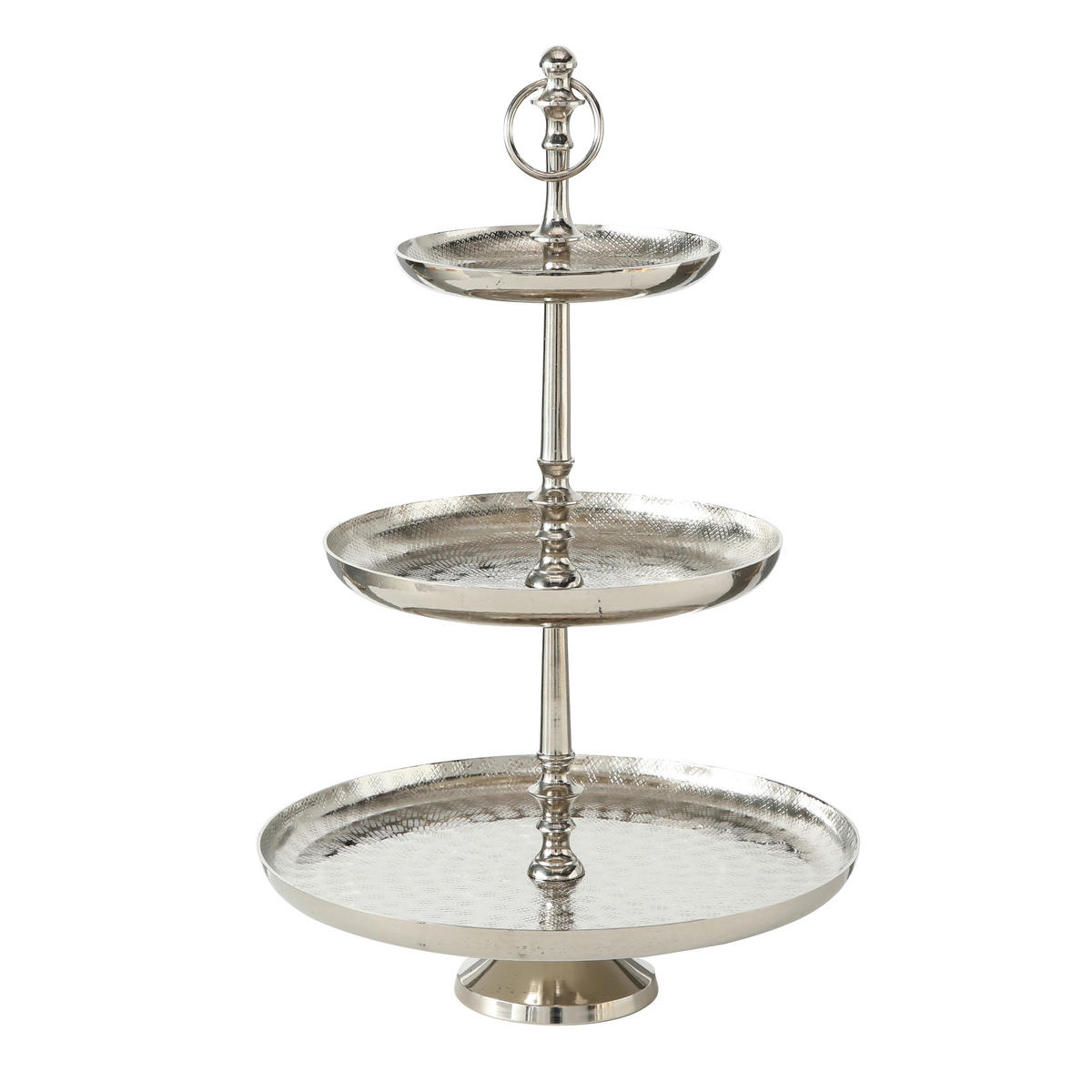 ETAGERE 3-stöckig - Silberfarben, Basics, Metall (31/31cm)