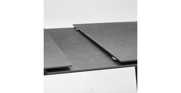 ESSTISCH in Metall, Keramik 160-200/90/76 cm  - Anthrazit/Schwarz, Design, Keramik/Metall (160-200/90/76cm) - Novel