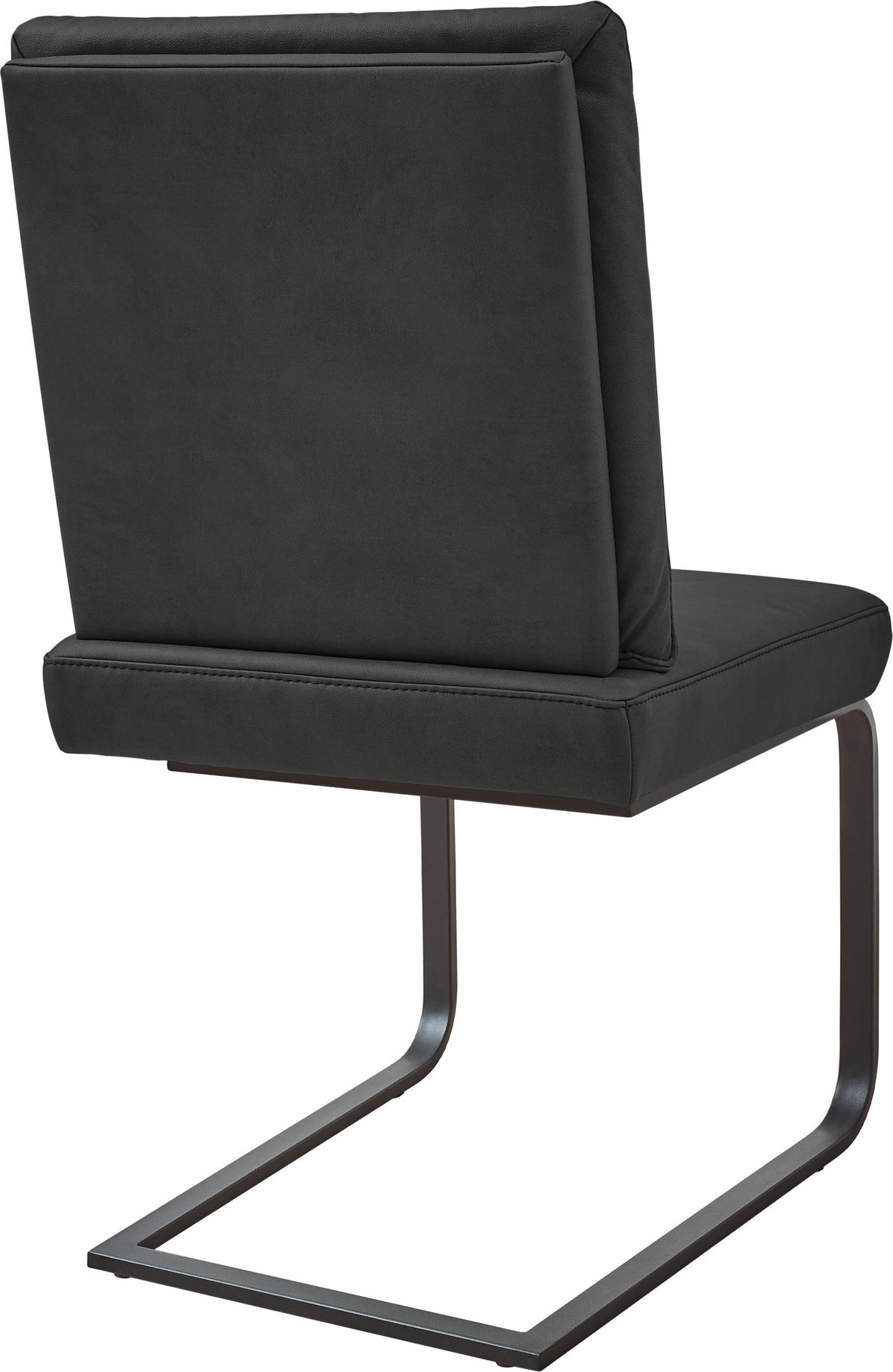 SCHWINGSTUHL  in Stahl Mikrofaser  - Dunkelgrau/Schwarz, Design, Textil/Metall (46/92/60cm) - Dieter Knoll