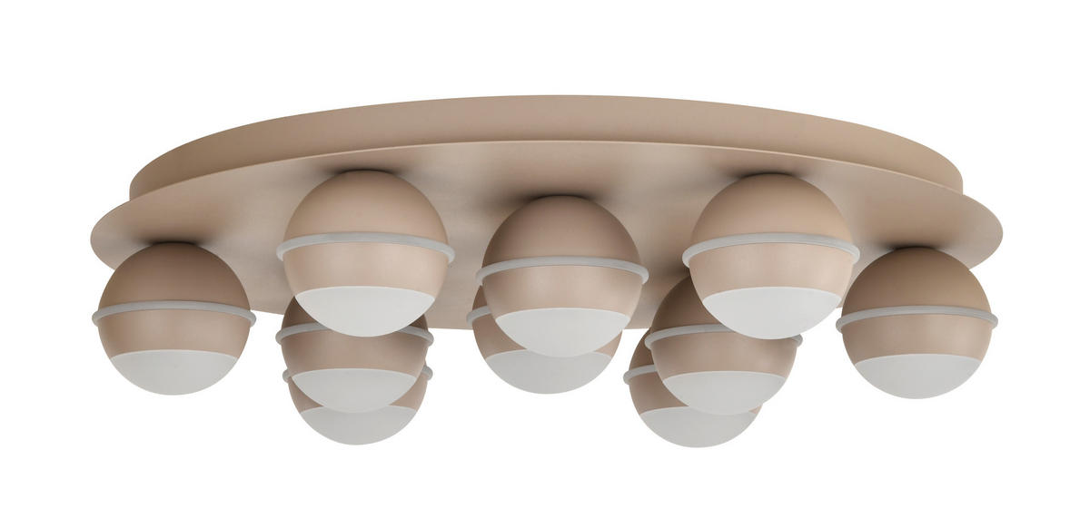 LED-DECKENLEUCHTE Biarritz 60/60/14 cm  - Sandfarben, Design, Kunststoff/Metall (60/60/14cm)