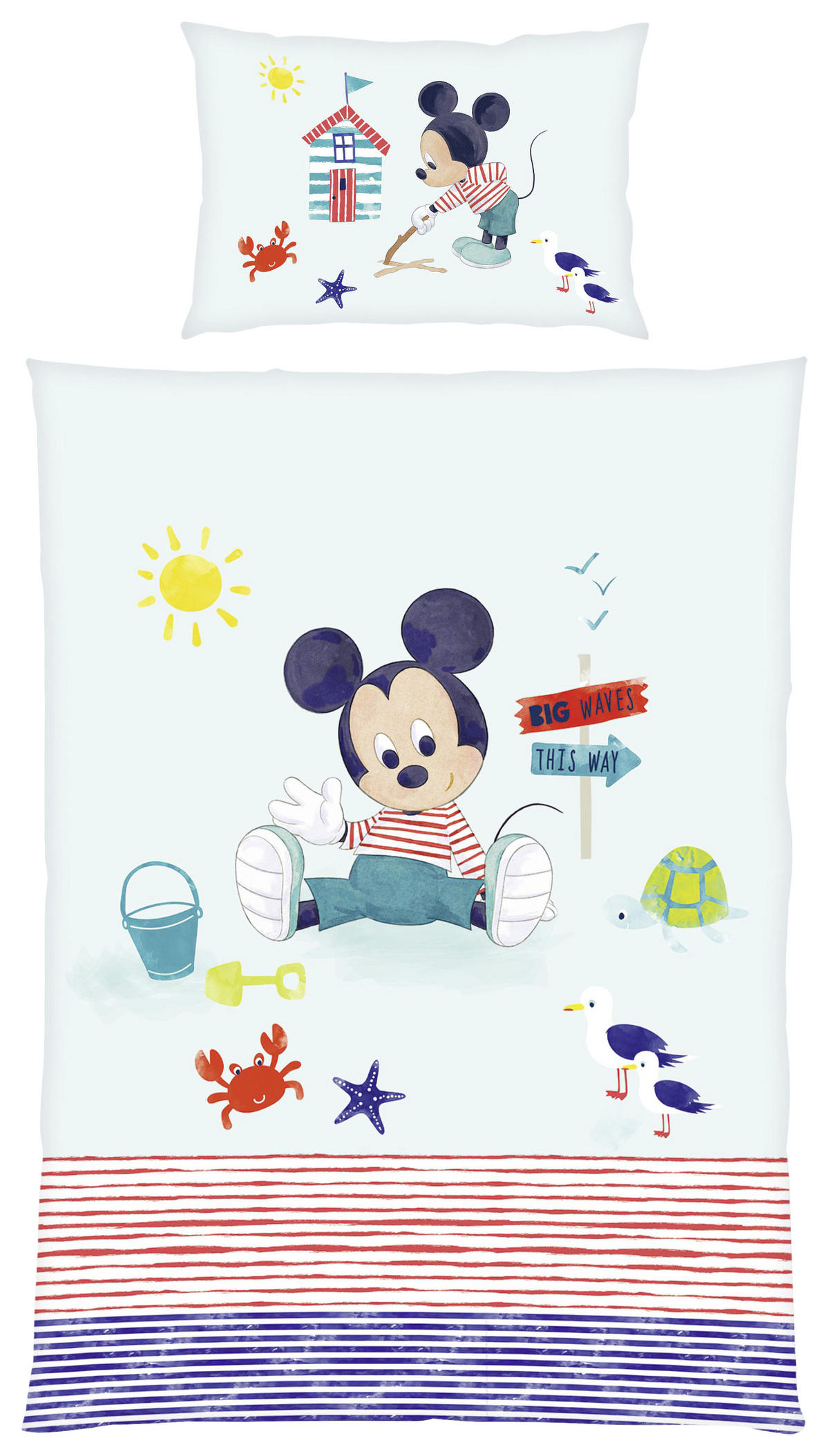 HERDING Babybettwäsche Mickey Mouse Bio-Baumwolle
