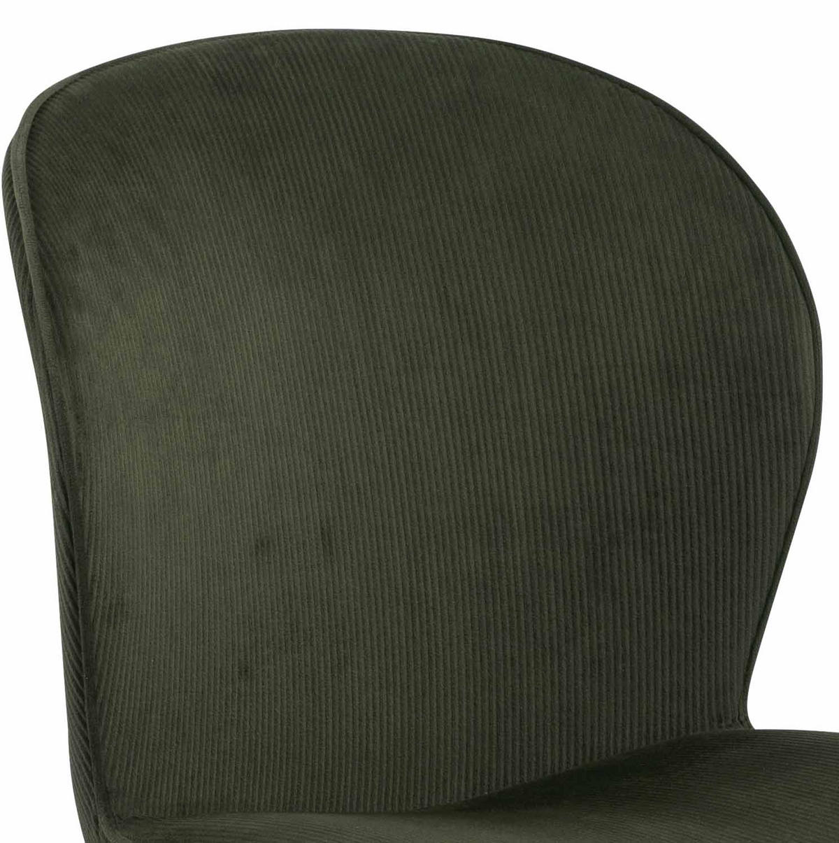 STUHL  in Stahl Velours Metall, Textil  - Schwarz/Olivgrün, KONVENTIONELL, Textil/Metall (43/82/58,5cm) - MID.YOU