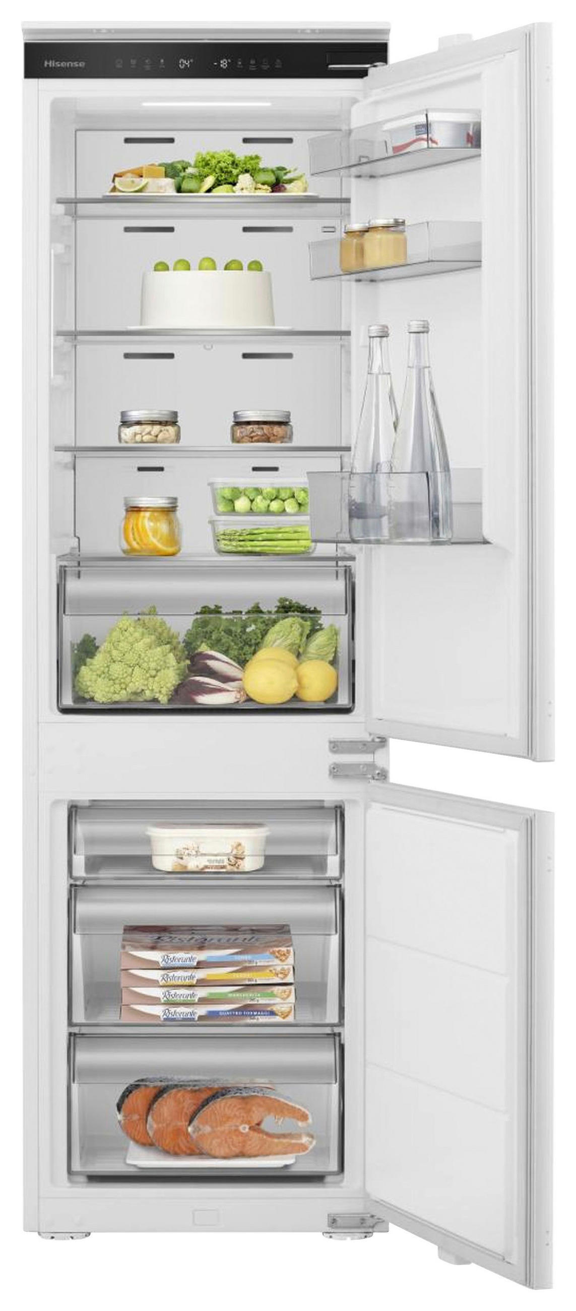 KÜHL-GEFRIER-KOMBINATION RB3B250NEWE1  - Weiß, Design, Metall (54/177,2/54,5cm) - Hisense