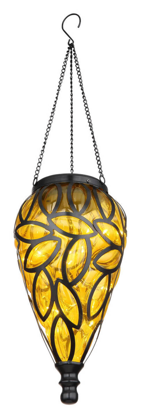 SOLARLEUCHTE 13,5/50 cm   - Schwarz/Orange, Basics, Kunststoff/Metall (13,5/50cm) - Globo