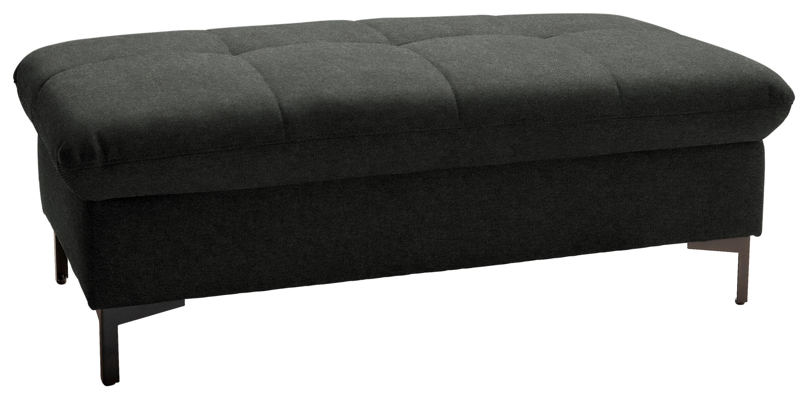 HOCKER in Textil Anthrazit  - Anthrazit/Schwarz, Design, Textil (124/46/68cm) - Xora